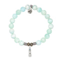 Hemimorphite Gemstone Bracelet with Lighthouse Sterling Silver Charm
