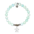 Hemimorphite Gemstone Bracelet with Super Mom Sterling Silver Charm