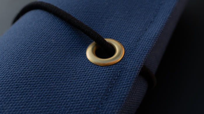 HI-CONDITION Hanpu Canvas 9 Pockets Knife Roll Navy - HITOHIRA