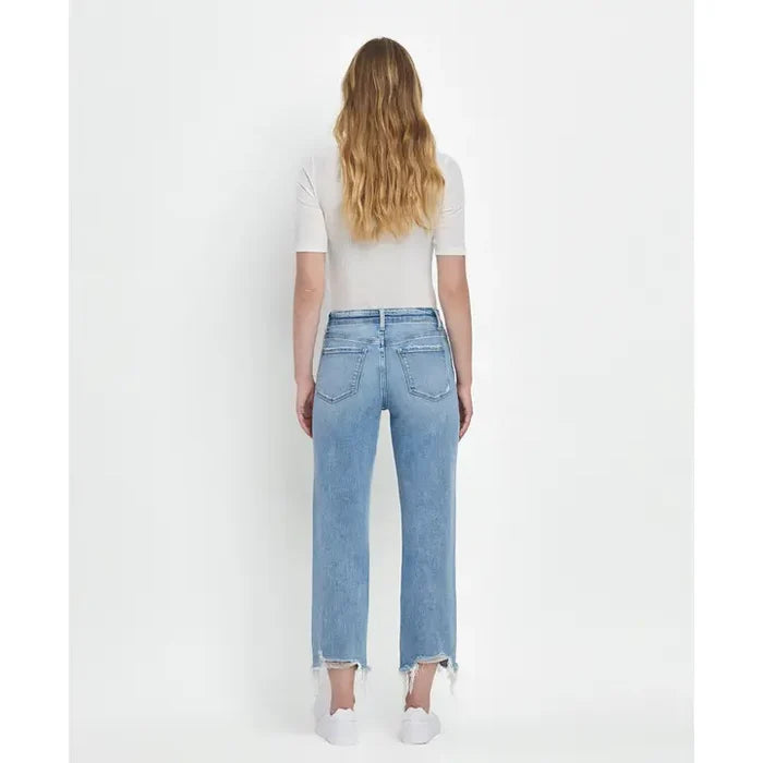 High Rise Regular Straight Jeans