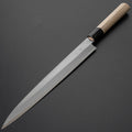Hitohira Gorobei Blue #2 Left-Handed Yanagiba 270mm Ho Wood Handle (D-Shape) - HITOHIRA