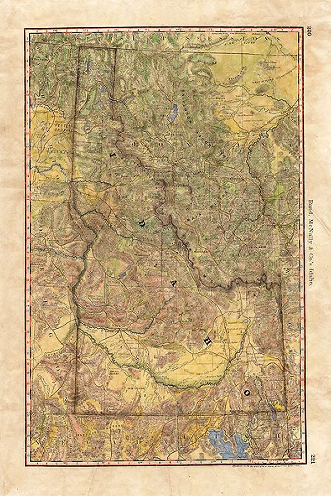 Idaho Wagon Roads Map by Lisa Middleton