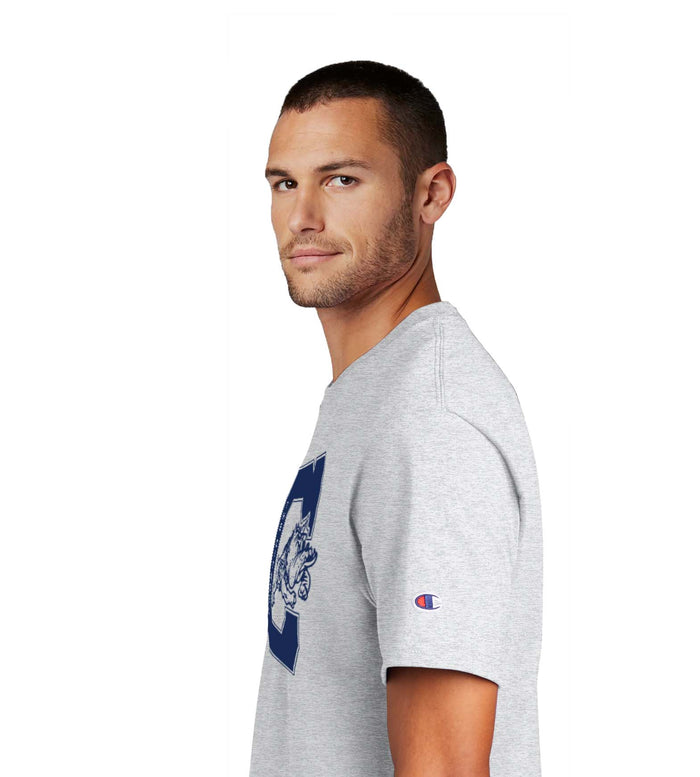 Jumping Bulldog Champion Jersey Tee-ash