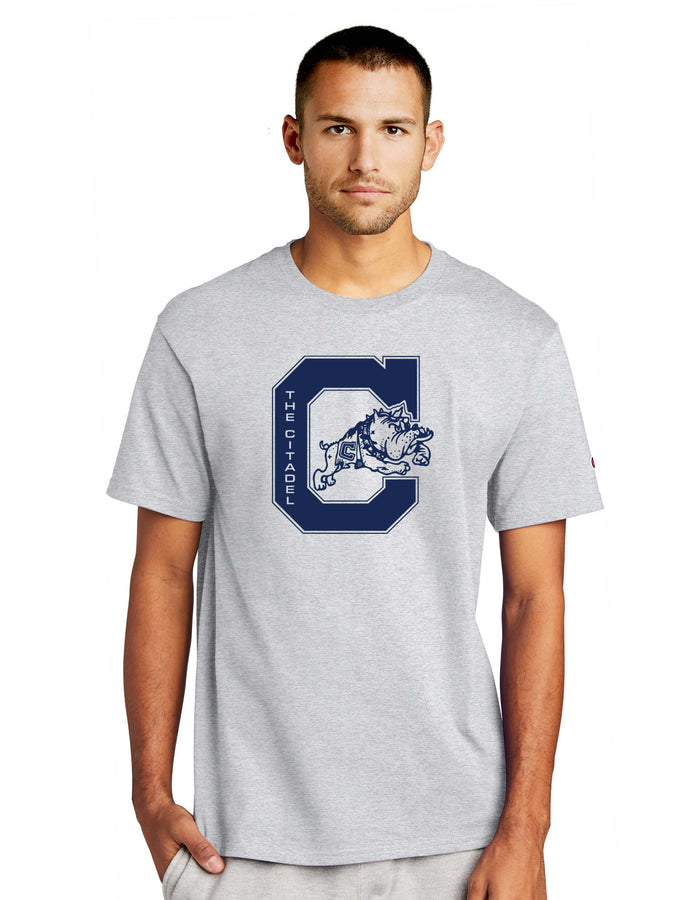 Jumping Bulldog Champion Jersey Tee-Ash
