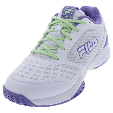 Juniors' Axilus 3 Court Shoes White and Patina Green
