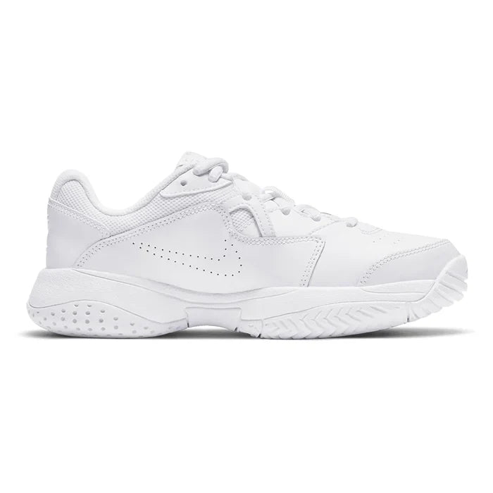 Juniors' Court Lite 2 Court Shoes White and Metallic Silver