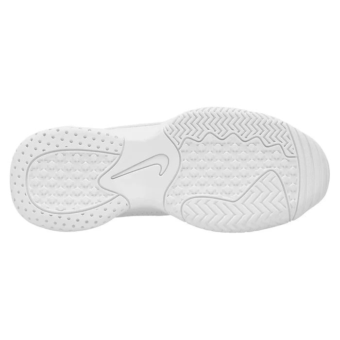 Juniors' Court Lite 2 Court Shoes White and Metallic Silver
