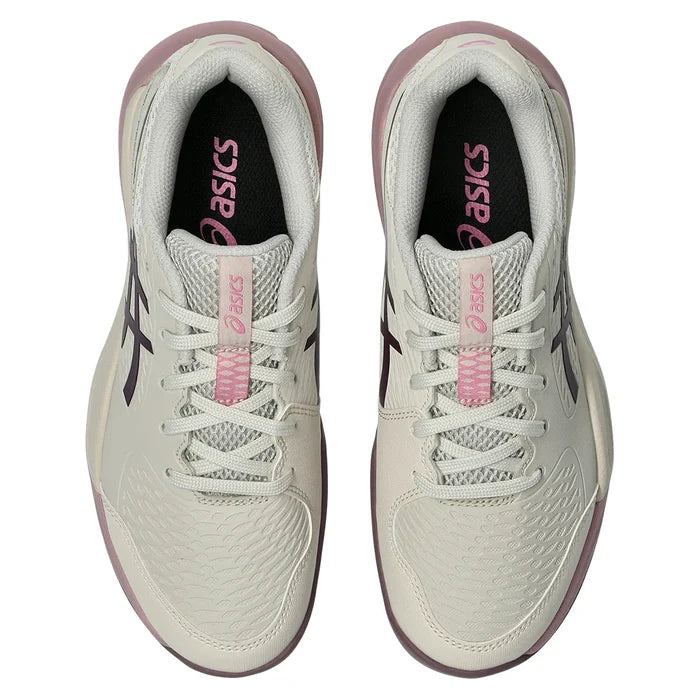 Juniors' GEL-Resolution X GS Shoes Soft Oat and Dark Aubergine