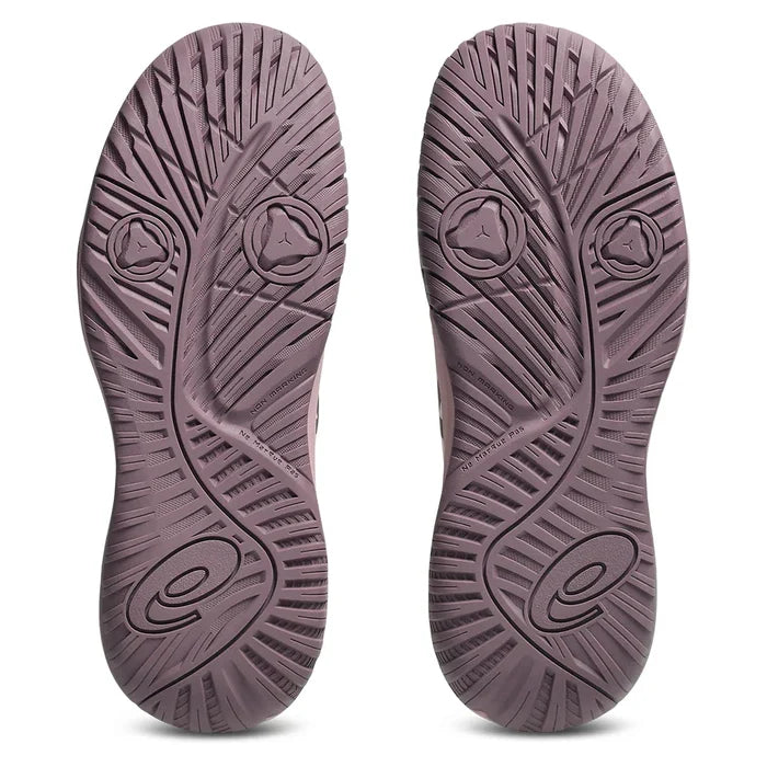 Juniors' GEL-Resolution X GS Shoes Soft Oat and Dark Aubergine
