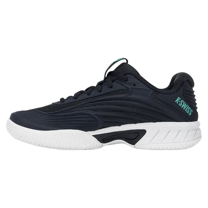 Juniors Hypercourt Express 3 Shoes Carbon and Baltic