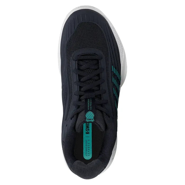 Juniors Hypercourt Express 3 Shoes Carbon and Baltic