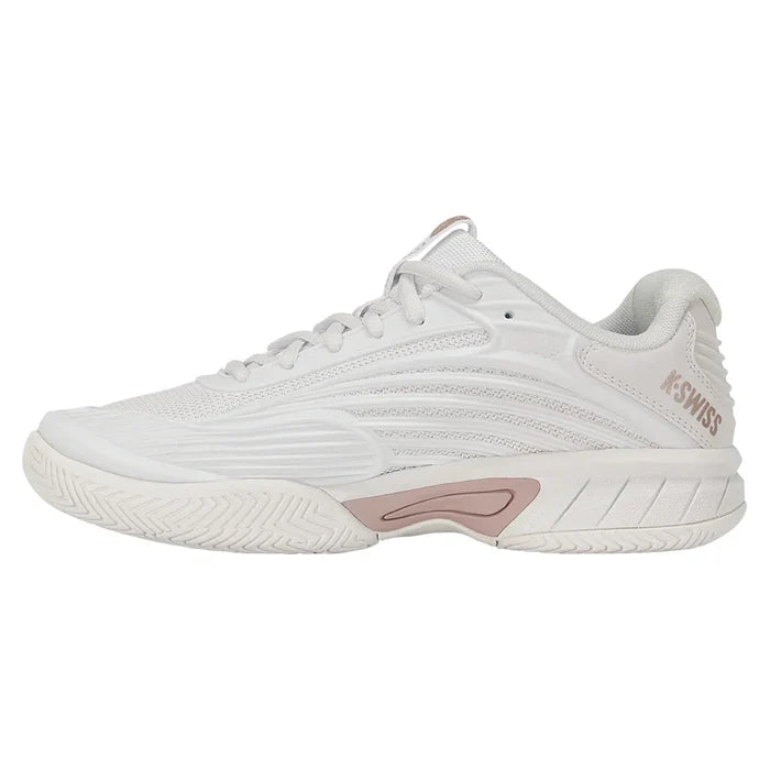 Juniors Hypercourt Express 3 Shoes White and Rose Gold