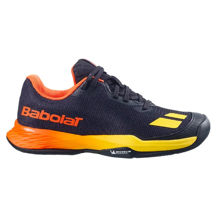 Juniors Jet Mach 3 All Court Shoes Black and Sunset