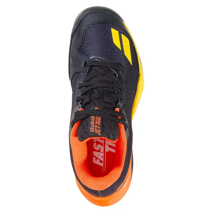 Juniors Jet Mach 3 All Court Shoes Black and Sunset