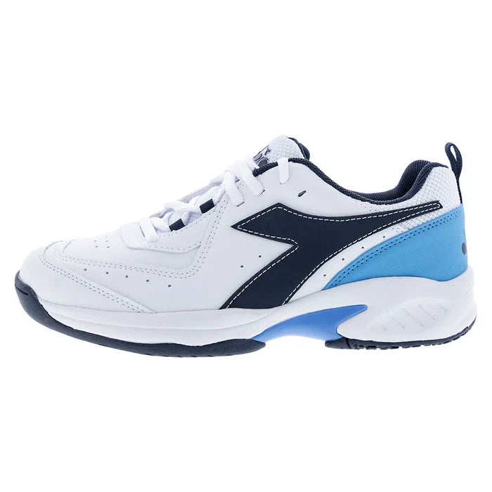 Juniors' S. Challenge 5 SL Court Shoes White and Blue Corsair
