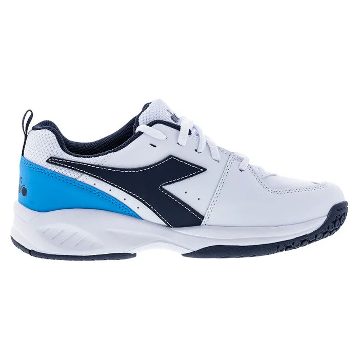 Juniors' S. Challenge 5 SL Court Shoes White and Blue Corsair