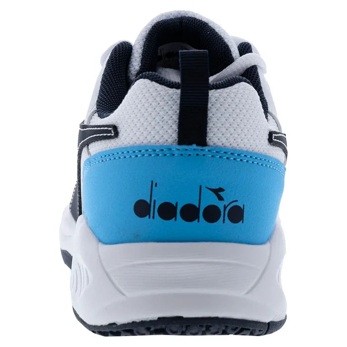 Juniors' S. Challenge 5 SL Court Shoes White and Blue Corsair