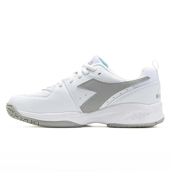 Juniors' S. Challenge 5 SL Court Shoes White and Silver