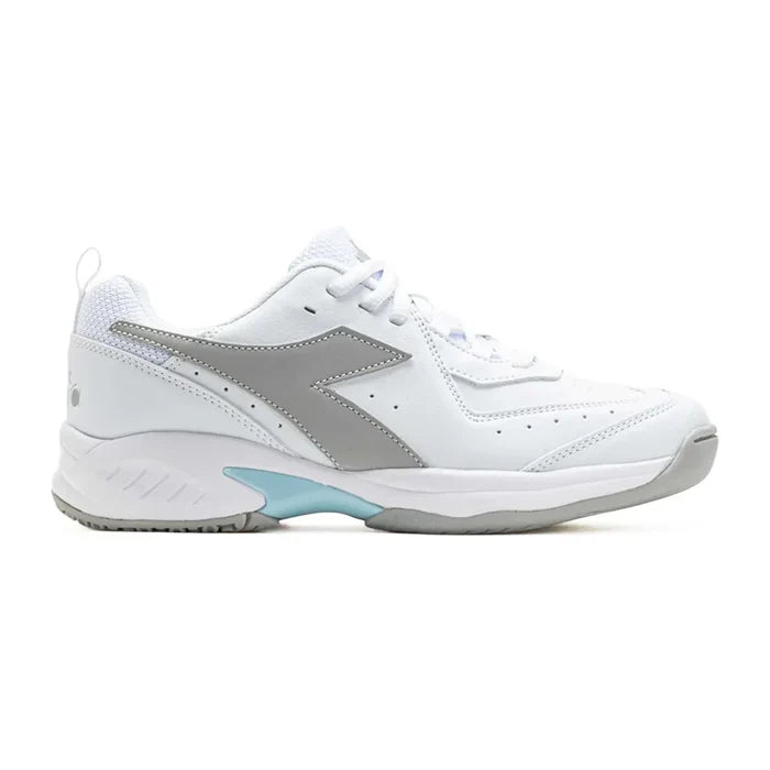Juniors' S. Challenge 5 SL Court Shoes White and Silver