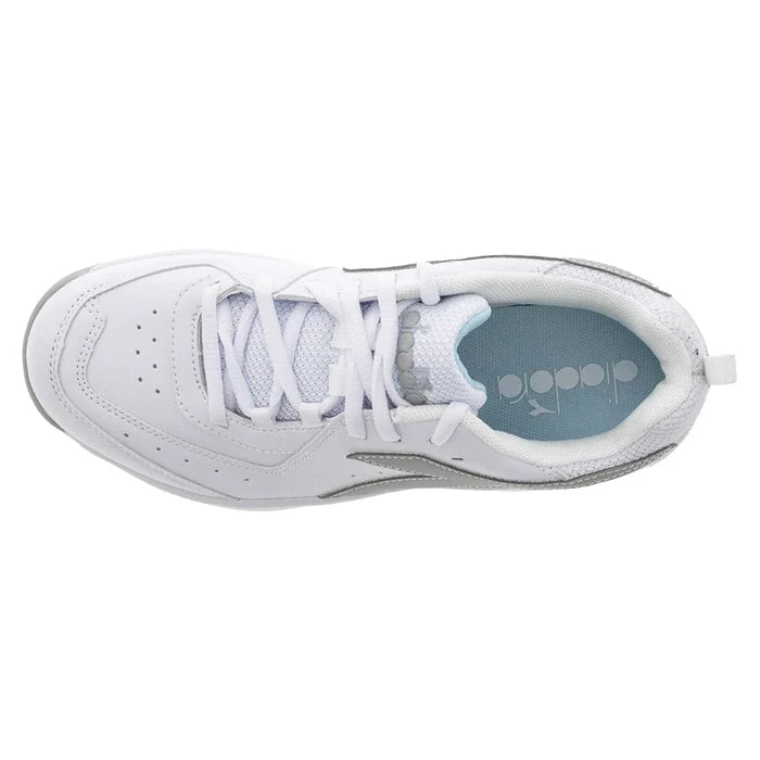 Juniors' S. Challenge 5 SL Court Shoes White and Silver