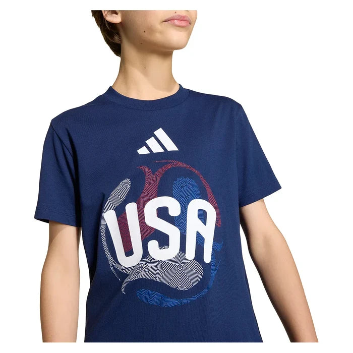 Juniors' USA OLP Soccer Tee Tena Blue
