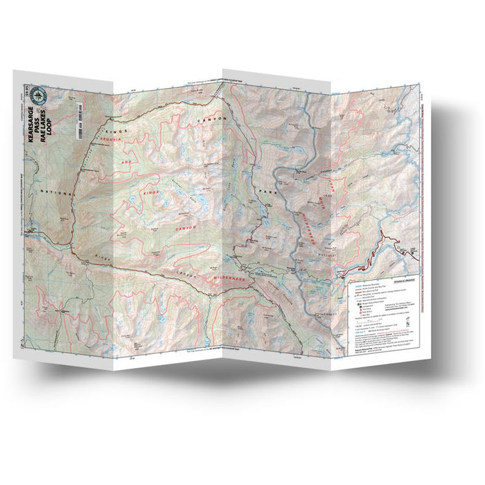 Tom Harrison Kearsarge Pass and Rae Lakes Loop Trail Map