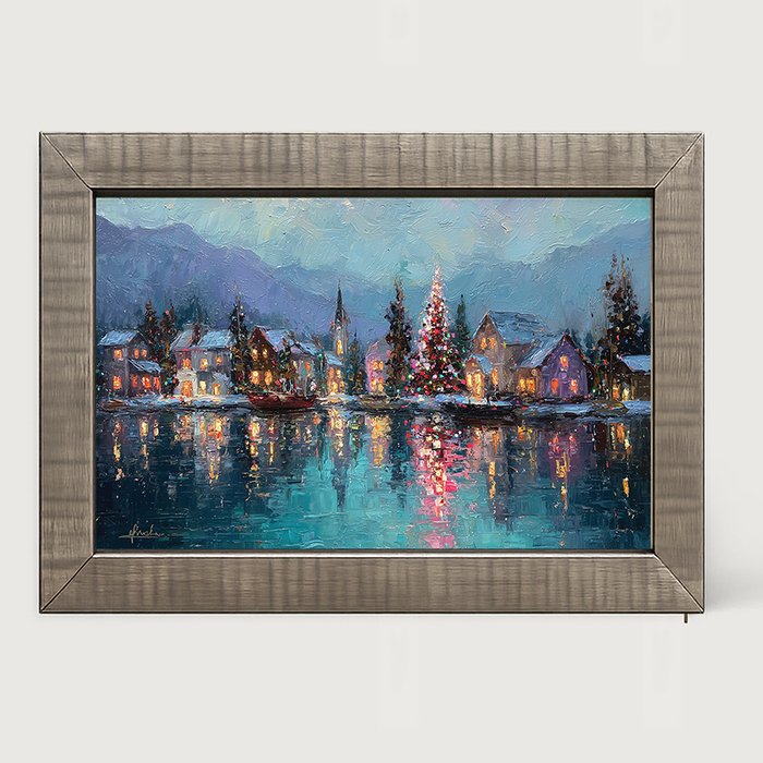 Lakeside Village Christmas - Framed Art