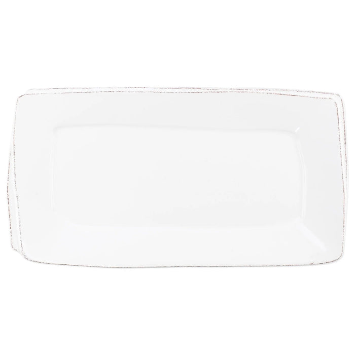 Vietri Lastra rectangular serving platter with a rustic ceramic design, ideal for serving appetizers or main dishes.