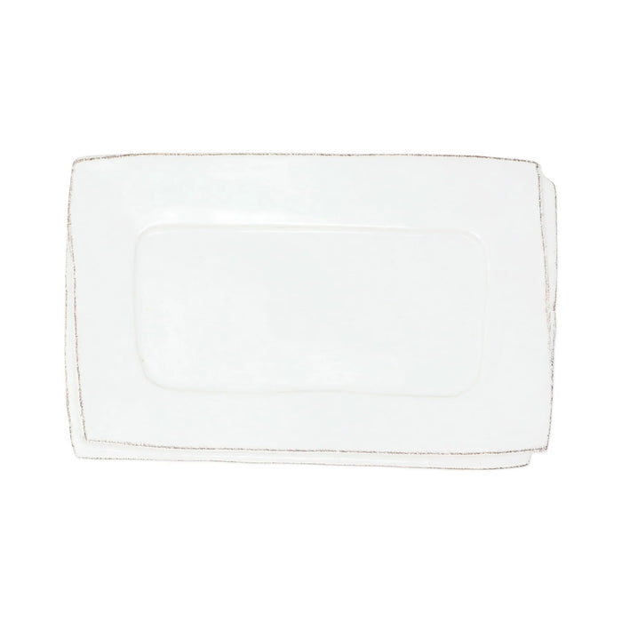 Vietri Lastra small rectangular tray made of serveware material, ideal for serving appetizers or snacks on a modern, elegant tray.