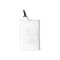 Vietri Lastra White Olive Oil Can from 2206 Serveware, white ceramic container with a spout for olive oil storage.