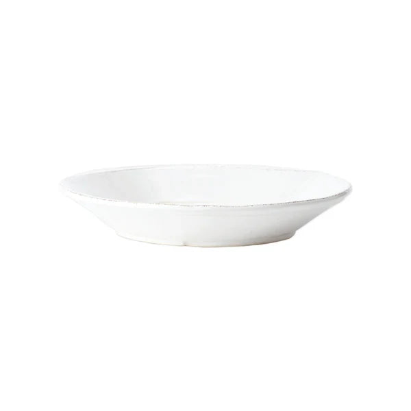 Vietri Lastra White Pasta Bowl from the 2201 Dinnerware collection, showcasing a ceramic bowl with a clean white finish.