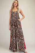 Leopard Printed Side Track Jumpsui