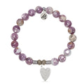 Lepidolite Quartz Gemstone Bracelet with You Are Loved Sterling Silver Charm