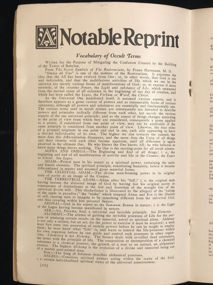 MANLY P. HALL - THE ALL-SEEING EYE, 1927 - OCCULT MYSTICISM SPIRITISM MAGAZINE