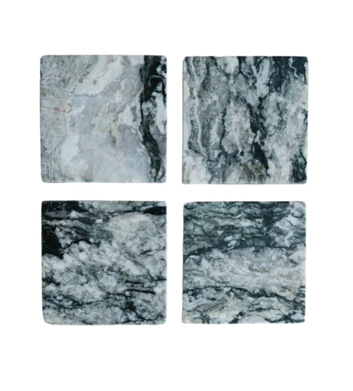 Marge Marble Coasters - Set of 4
