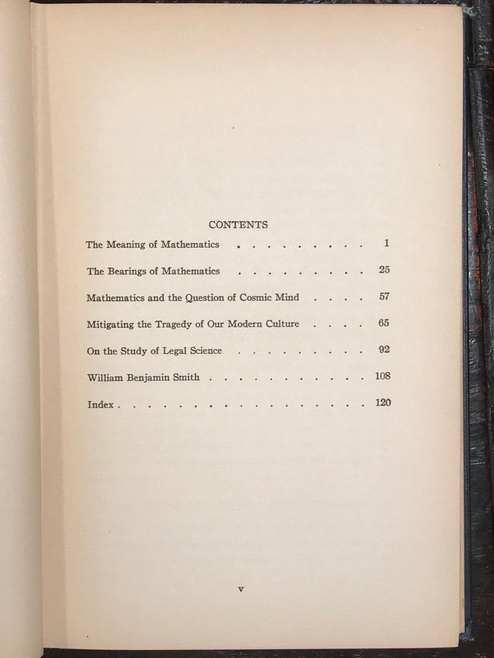 MATHEMATICS AND THE QUESTION OF COSMIC MIND - Keyser - 1st, 1935 - Spirit, Mind