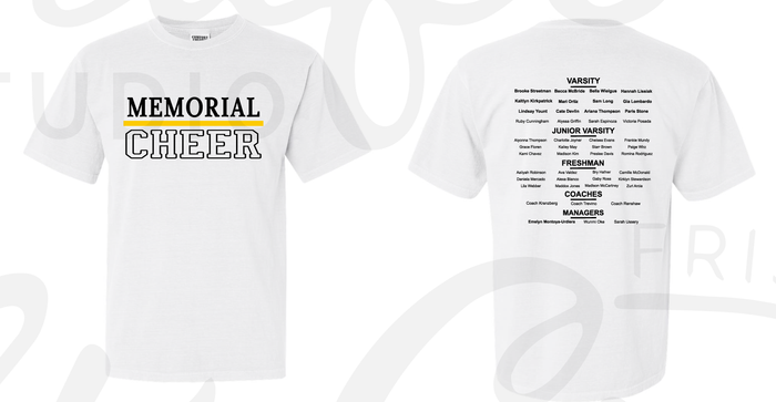 Memorial Cheer Roster Shirt