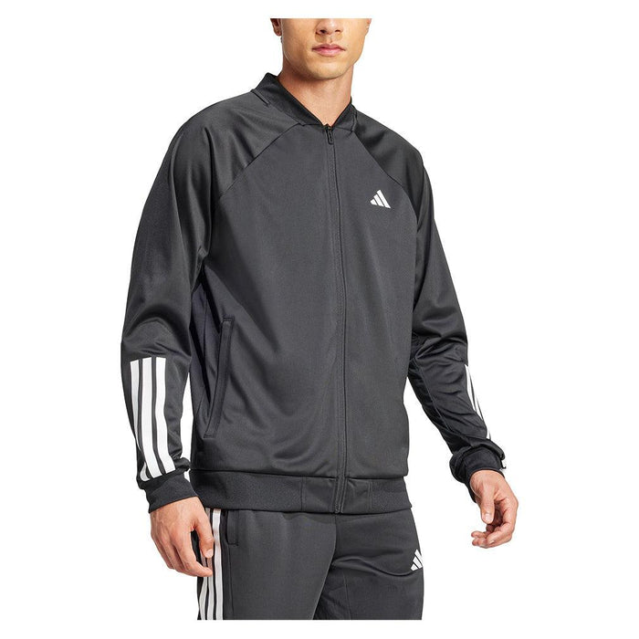 Men's 3 Stripe Knit Jacket Black