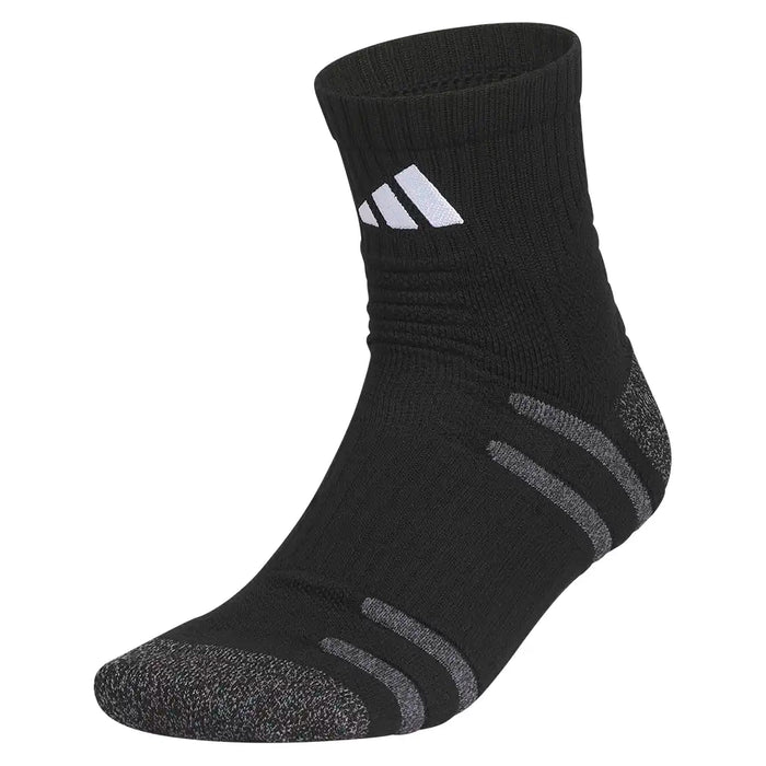Men's 6 Star Team 3 Quarter Crew Socks Black and White
