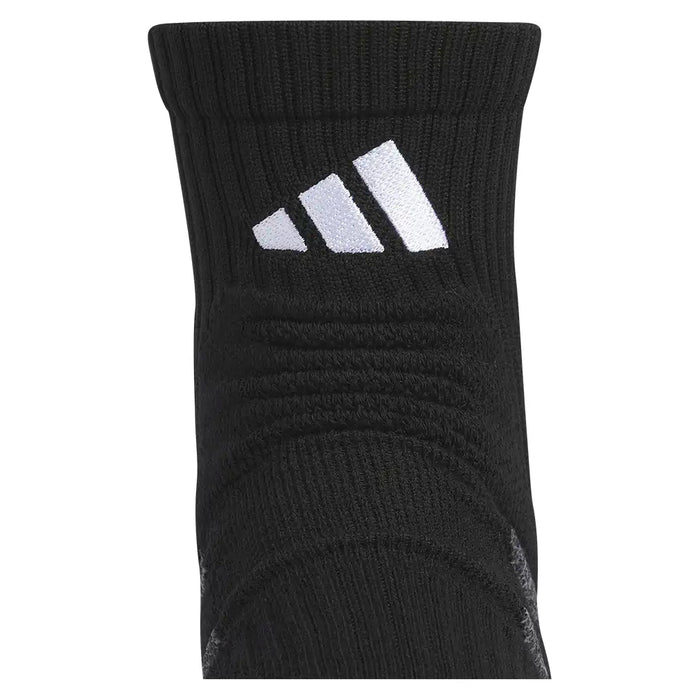 Men's 6 Star Team 3 Quarter Crew Socks Black and White