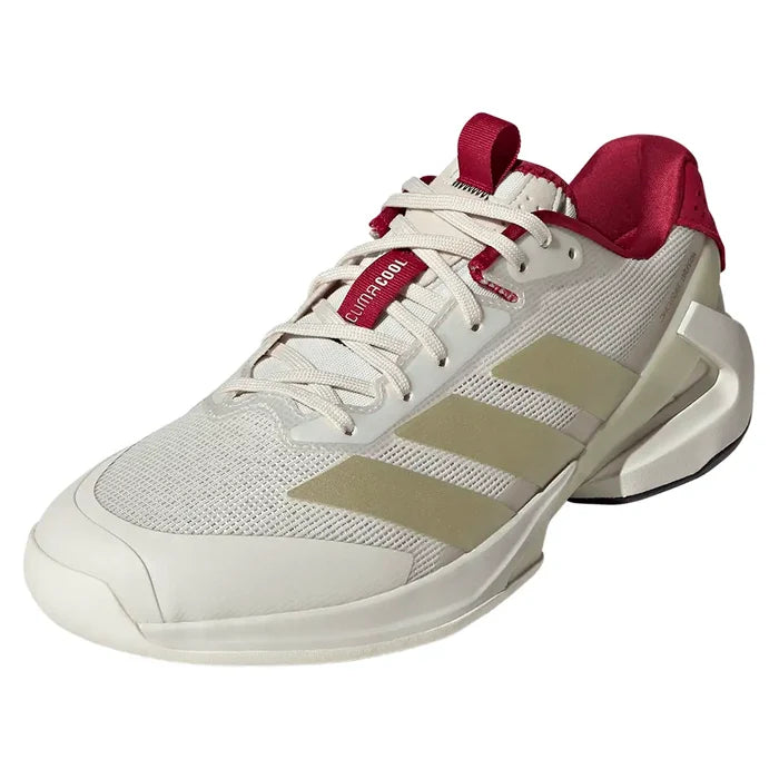 Men's Adizero Ubersonic 5 Shoes Chalk White and Ice Gold Metallic