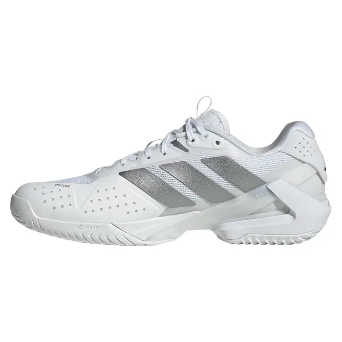 Men's Adizero Ubersonic 5 Shoes White and Tech Grey Metallic