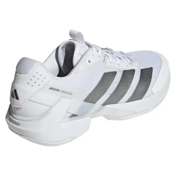 Men's Adizero Ubersonic 5 Shoes White and Tech Grey Metallic