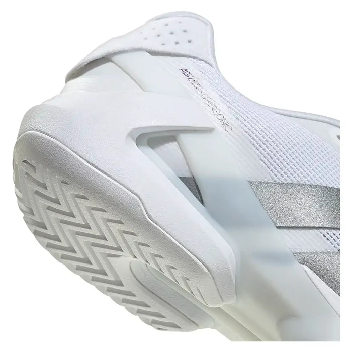 Men's Adizero Ubersonic 5 Shoes White and Tech Grey Metallic