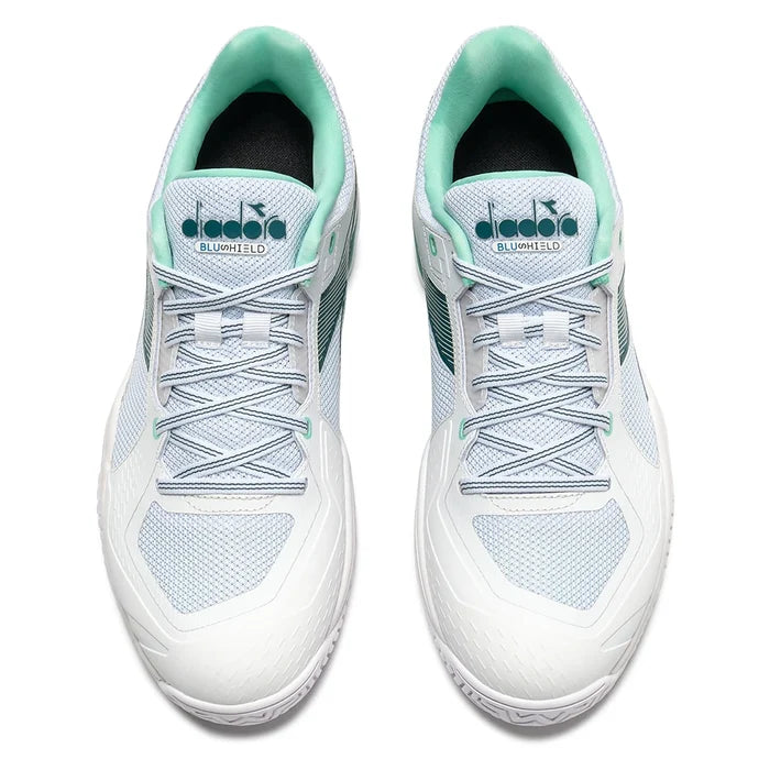 Men's Blushield Torneo 3 Court Shoes White and Shaded Spruce