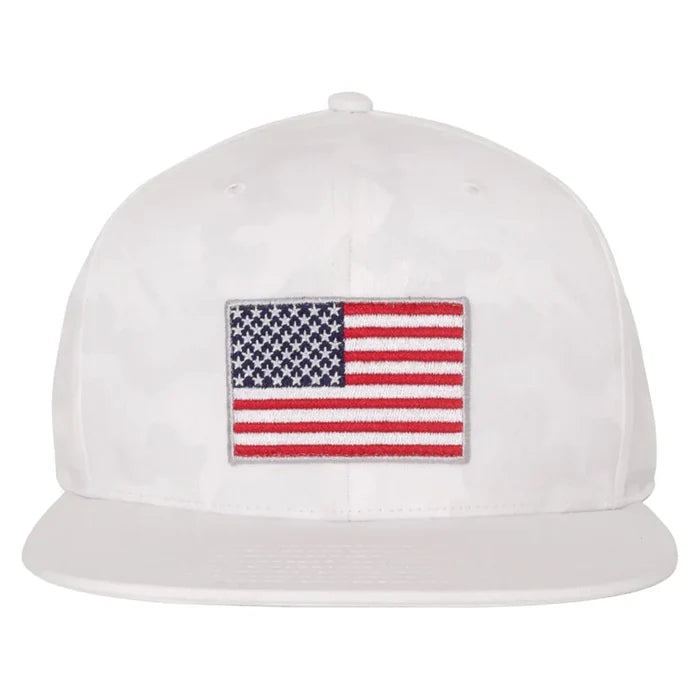 Men's BXV USA Flag Camo Tonal Tennis Hat,Apparel,Boast,White Camo,One Size,Tennis Express,BVM13ACC2-F26-W