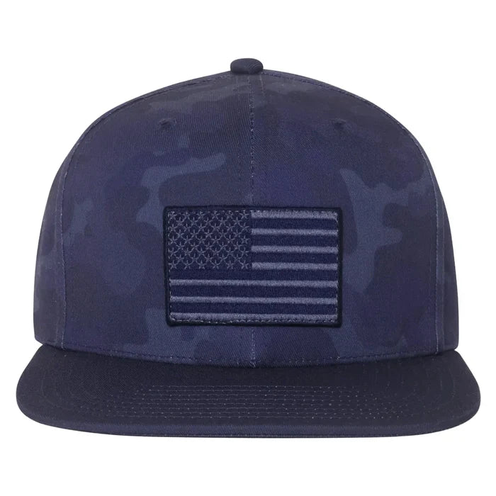 Men's BXV USA Flag Camo Tonal Tennis Hat,Apparel,Boast,Medival Blue Camo,One Size,Tennis Express,BVM13ACC2-F26-NY