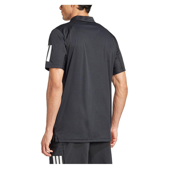 Men's Club 3 Stripe Polo Black