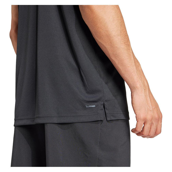 Men's Club 3 Stripe Polo Black
