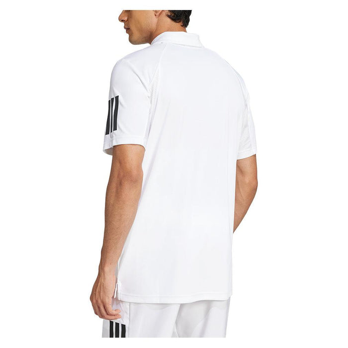 Men's Club 3 Stripe Polo White